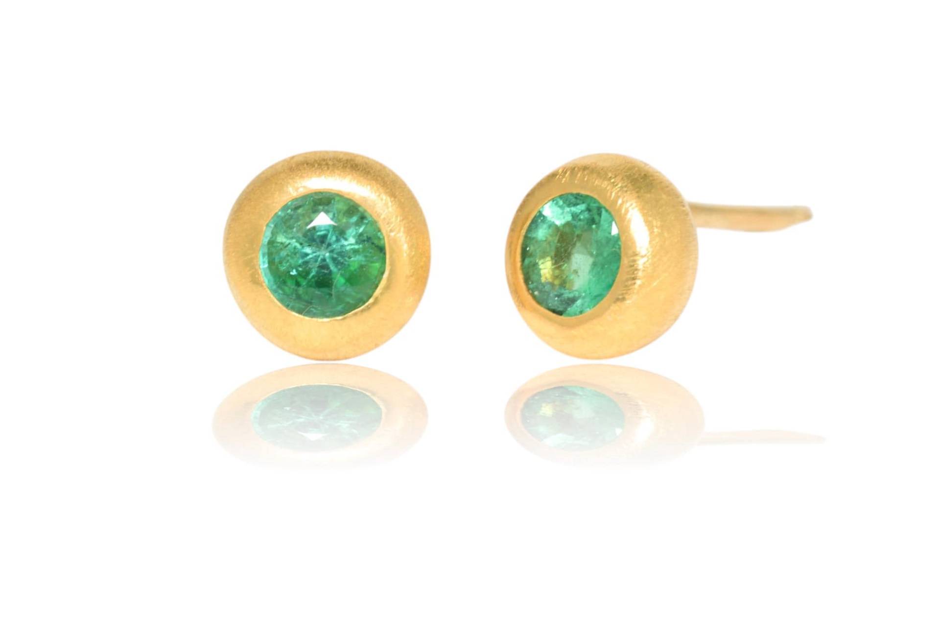 Aaa Smaragd 18K Gold/Silber Ohrstecker Aaa Smaragd 18K Gold/Silber Ohrstecker von SwankyElements