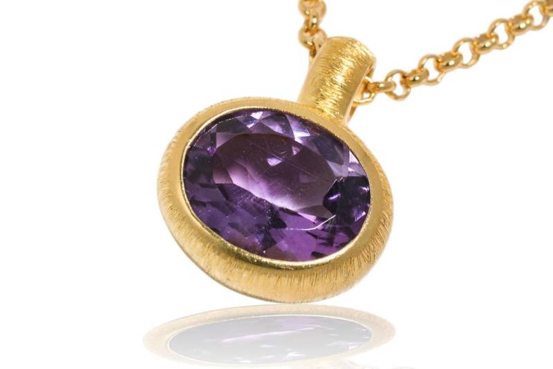 Amethyst 18K Gold/Silber Anhänger Amethyst 18K Gold/Silber Anhänger von SwankyElements