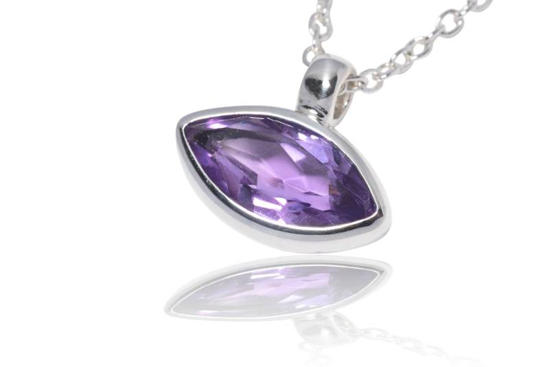 Amethyst Silber Anhänger von SwankyElements
