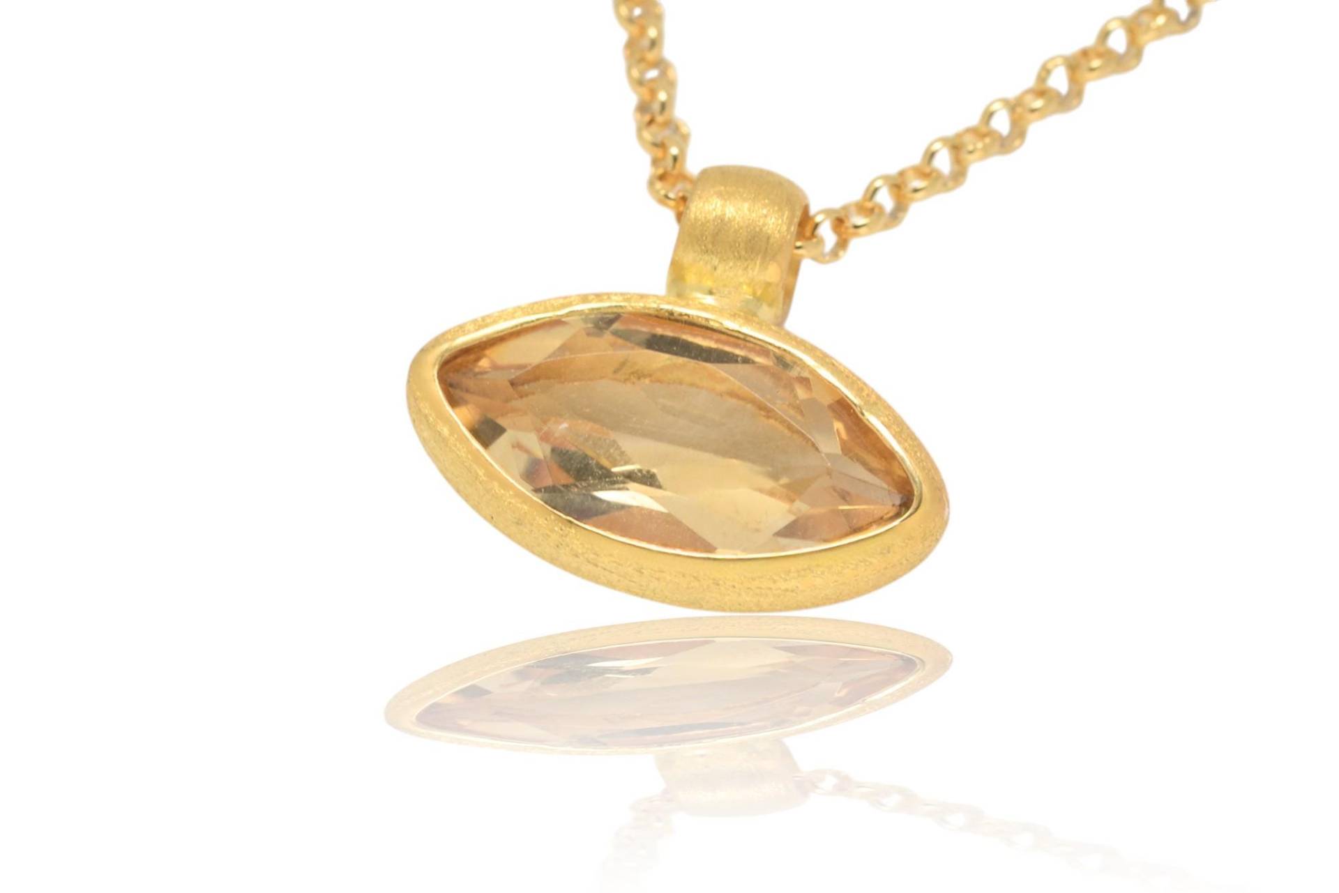 Citrin 18K Gold/Silber Anhänger Citrin 18K Gold/Silber Anhänger von SwankyElements