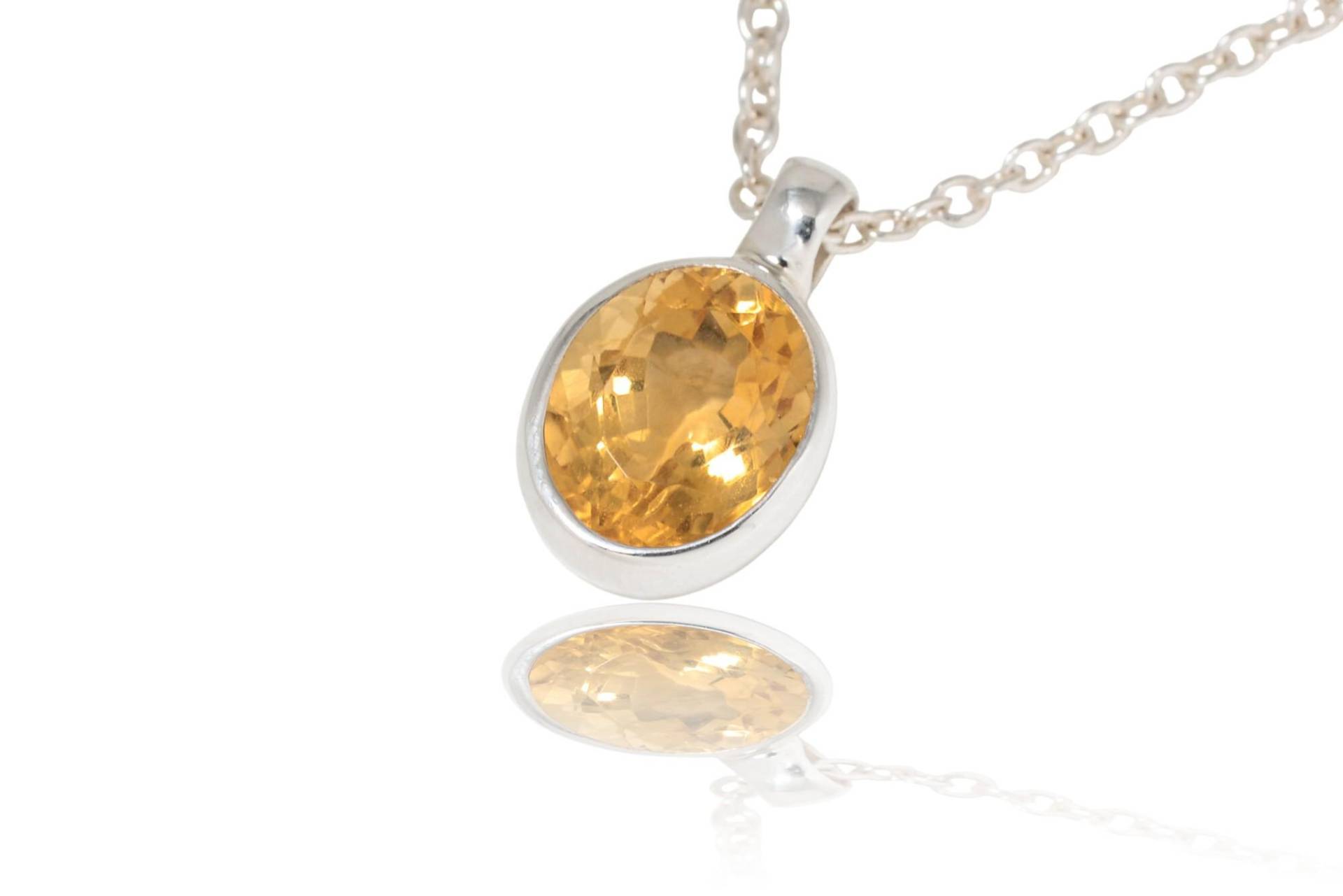 Citrin Silber Anhänger von SwankyElements