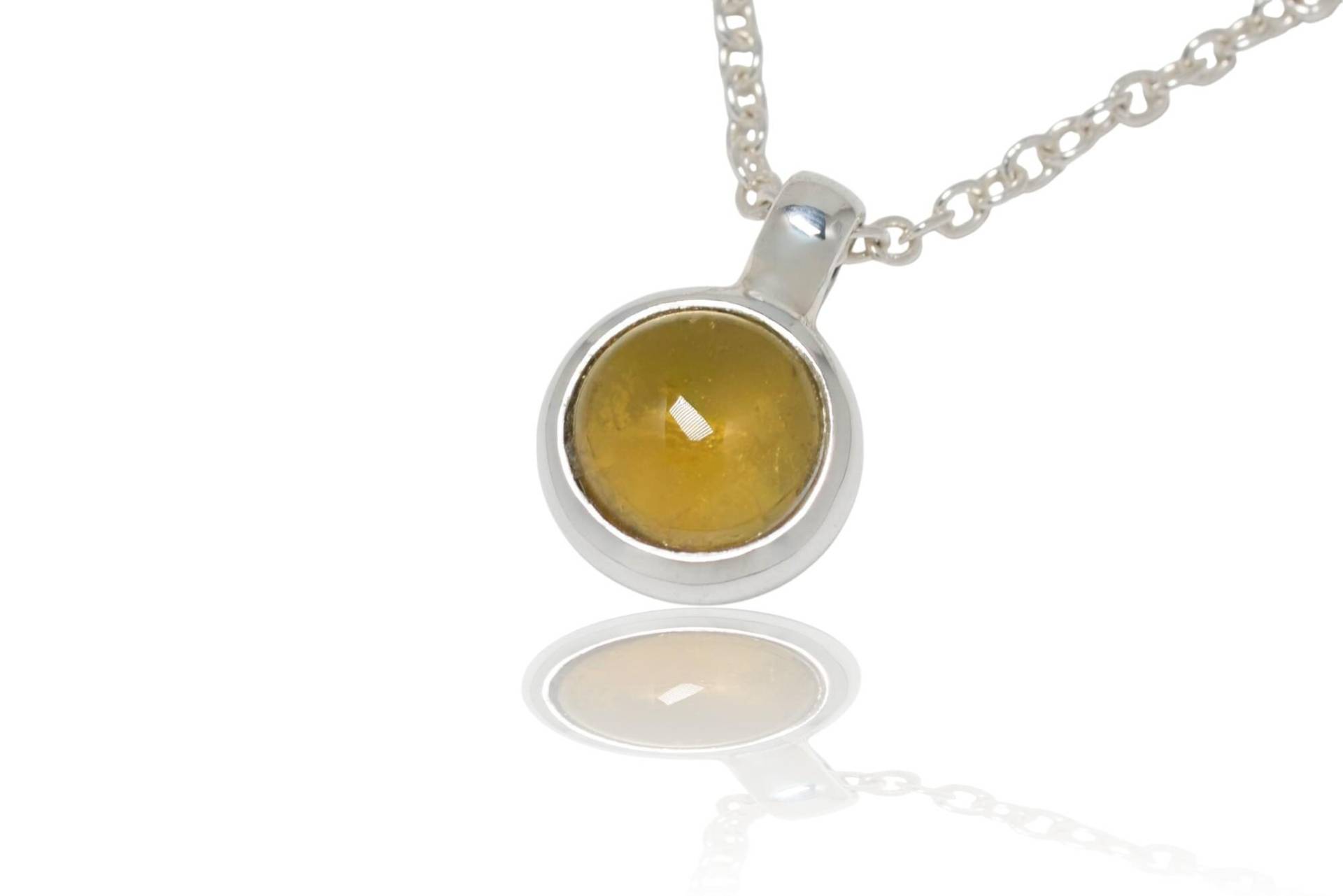 Gelb-Brauner Turmalin Silber Anhänger. 15mm Länge von SwankyElements