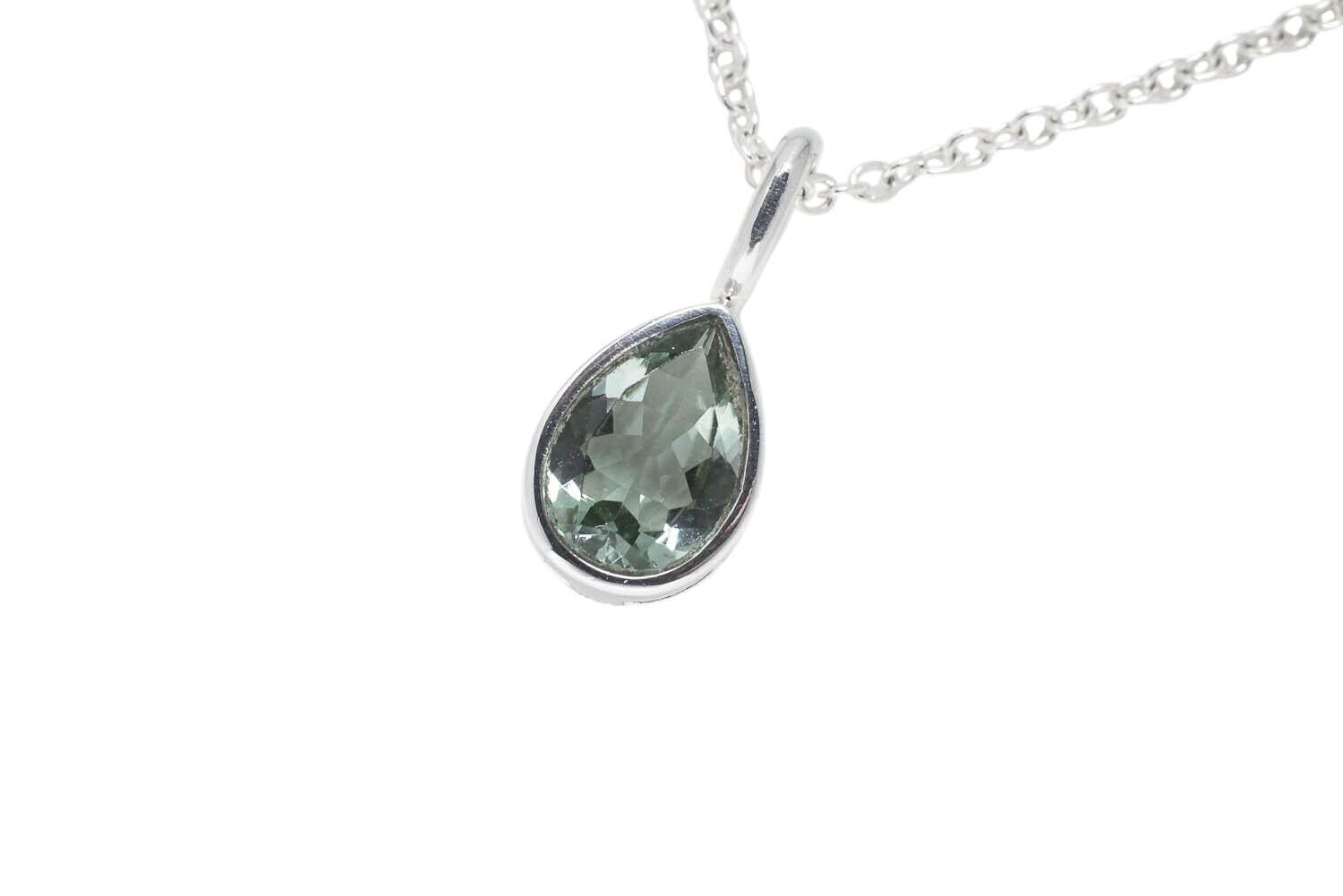 Grünlicher Turmalin Silber Anhänger in Käfigfassung. 20mm von SwankyElements