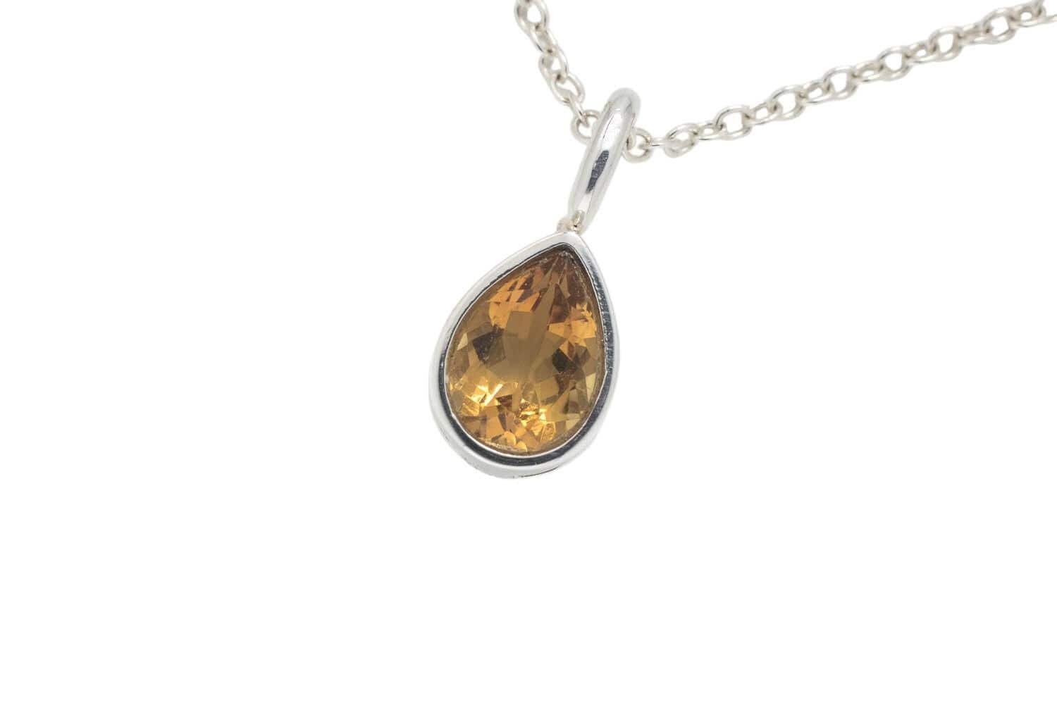 Honigfarbener Turmalin Silber Anhänger. 20mm von SwankyElements