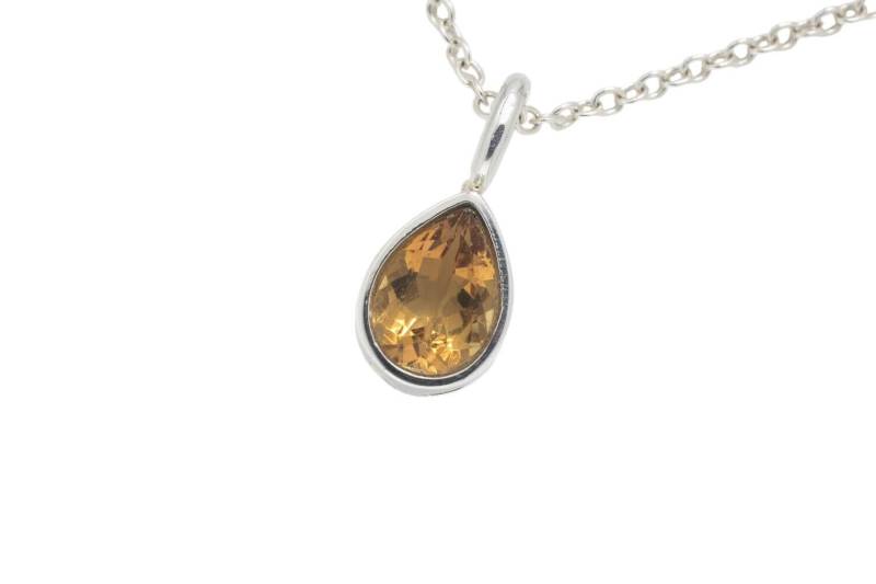 Honigfarbener Turmalin Silber Anhänger. 20mm von SwankyElements