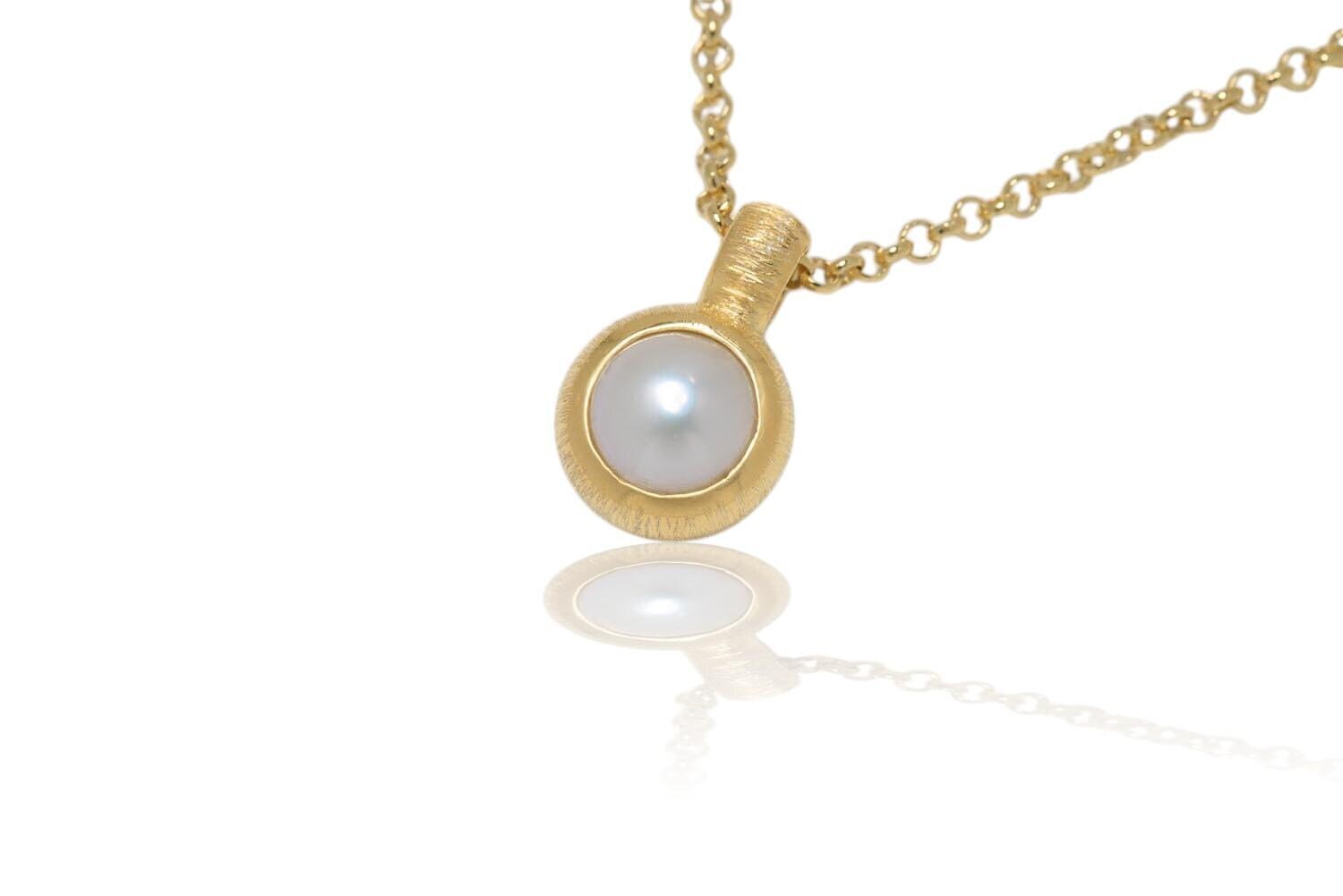 Kleiner Perle 750Er Gold/Silber Anhänger Kleiner Perle 750Er Gold/Silber Anhänger von SwankyElements