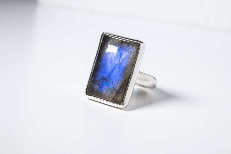Labradorit Silber Ring 56/7.6 P von SwankyElements
