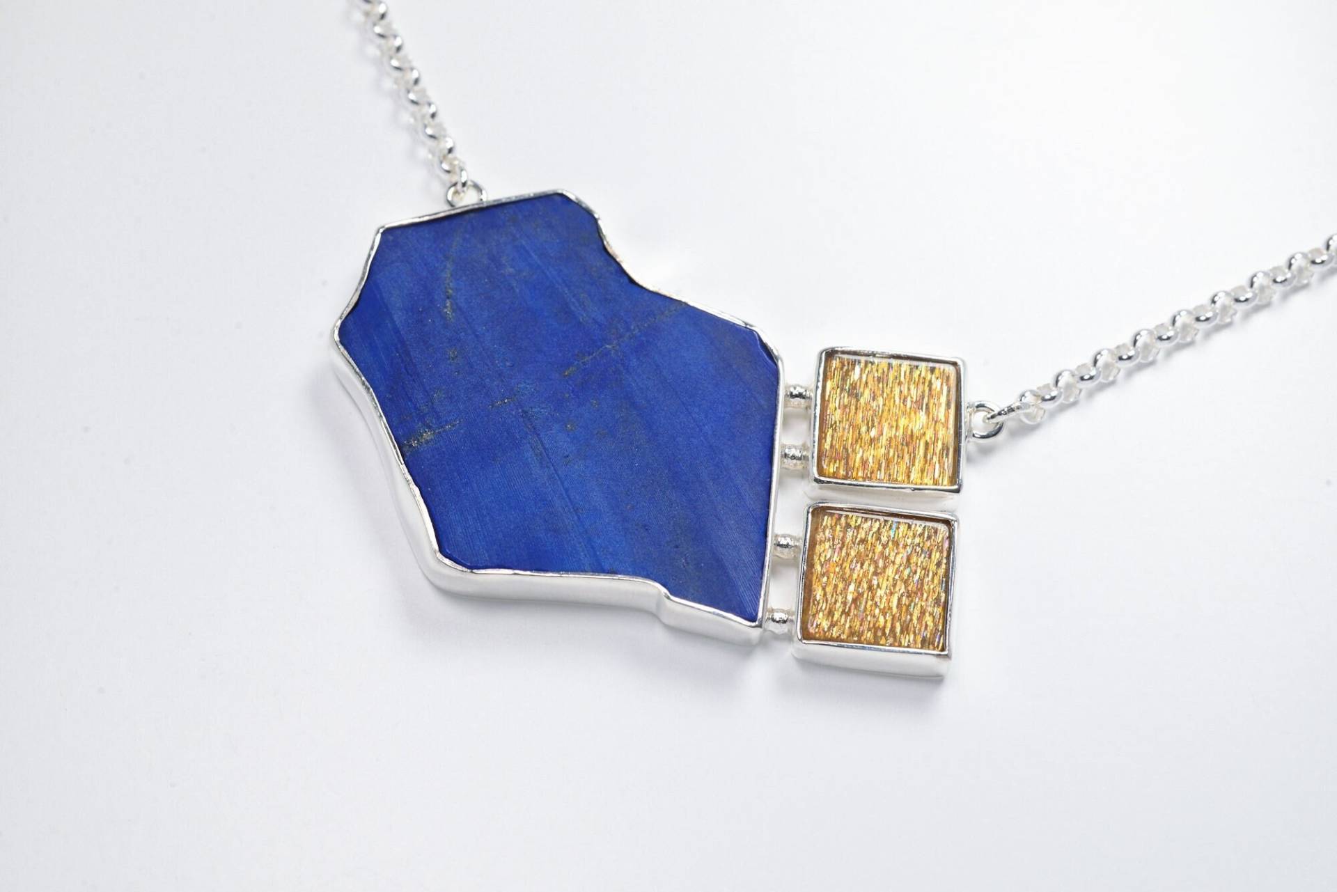 Lapis Lazuli Mit Sonnenstein An Silberkette Lapis Lazuli Mit Sonnenstein An Silberkette von SwankyElements