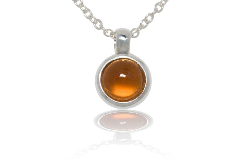 Orange-Brauner Turmalin Silber Anhänger. Länge 15mm Orange-Brauner Turmalin Silber Anhänger. Länge 15mm von SwankyElements