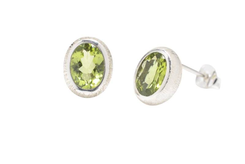 Peridot Silber Ohrstecker. 10mm von SwankyElements