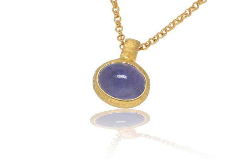 Tansanit 22K Gold/Silber Anhänger von SwankyElements