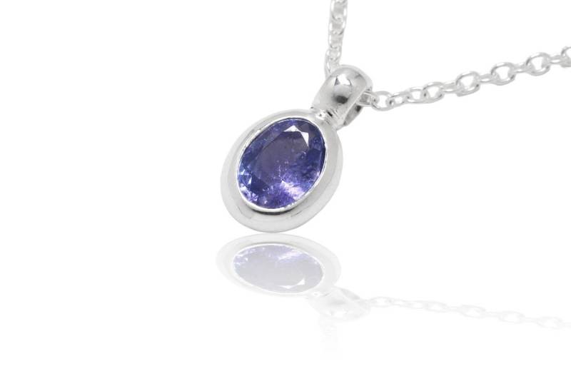 Tansanit Silber Anhänger, 15mm, Facettiert Tansanit Silber Anhänger, 15mm, Facettiert von SwankyElements
