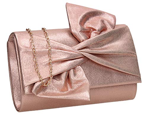 SWANKYSWANS Clutch-Tasche im Juni mit Schleife, champagnerfarben, Einheitsgröße von SwankySwans