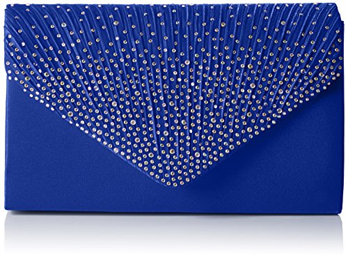 SwankySwans Damen Clutch Abby mit Strasssteinen, Umschlag-Stil, Blau (Königsblau), Einheitsgröße von SwankySwans