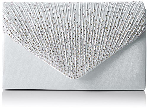 SwankySwans Abby Damen-Clutch mit Strasssteinen, Silberfarben, Einheitsgröße von SwankySwans