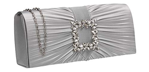 SwankySwans Damen Chloe Clutch, Silber von SwankySwans