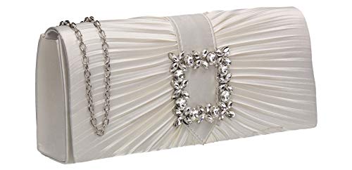 SwankySwans Damen Chloe Clutch, elfenbeinfarben von SwankySwans