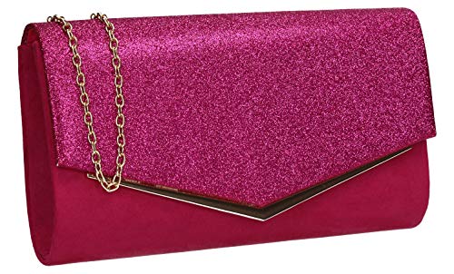 SwankySwans Damen Janey Clutch-Tasche, Fuchsia von SwankySwans