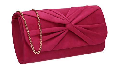 SwankySwans Damen Louise Clutch, Fuchsia von SwankySwans