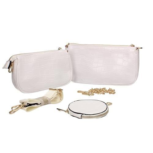 SwankySwans Damen Maya 3 in 1 Bag Umhängetasche, weiß von SwankySwans