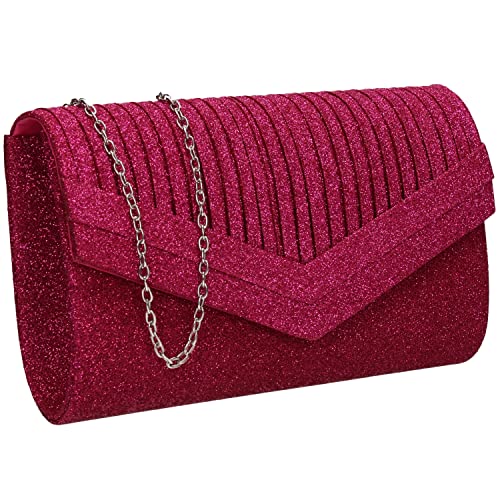 SwankySwans Damen Ruth Clutch-Tasche, Fuchsia von SwankySwans