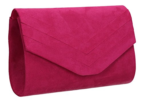 SwankySwans Damen Samantha Clutch, Fuchsia pink von SwankySwans