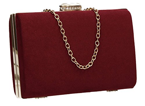 SwankySwans Damen Surrey Clutch-Tasche, burgunderfarben von SwankySwans