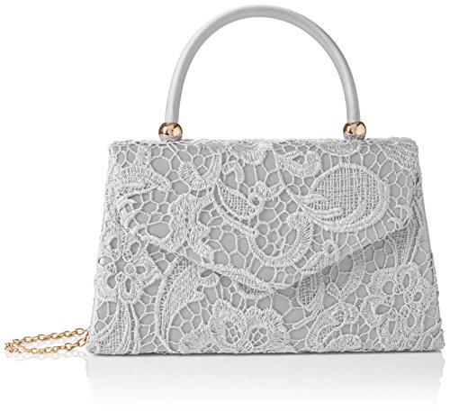 SwankySwans Kendall Damen Clutch, Spitze, elegant, Silberfarben, Einheitsgröße von SwankySwans