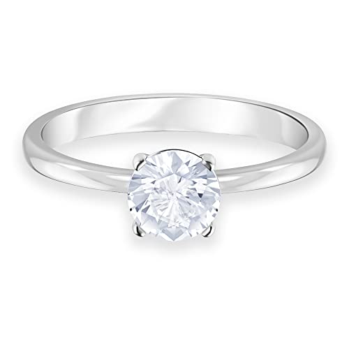 Swarovski Attract Ring, Rund, Weiss, Rhodiniert von Swarovski