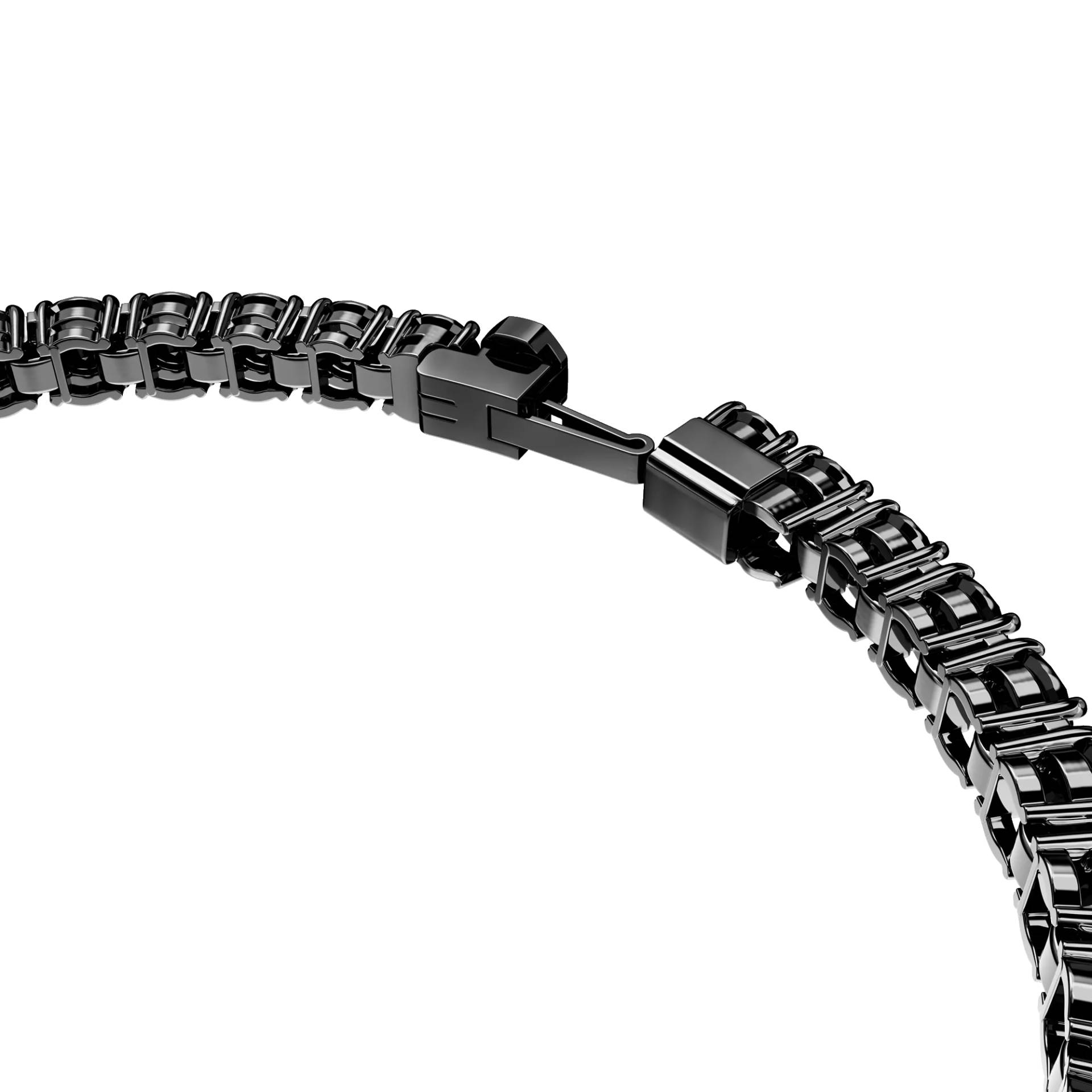 Swarovski Armband - Matrix Tennis bracelet, Round cut, Black, - Gr. M - in Schwarz - für Damen von Swarovski