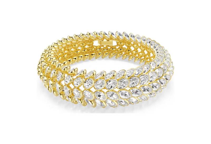 Swarovski Armband Swarovski Idyllia Armband 5723540 Oval-Schliff, Weiß, Gold plattiert (kein Set, 1-tlg., kein Set) von Swarovski