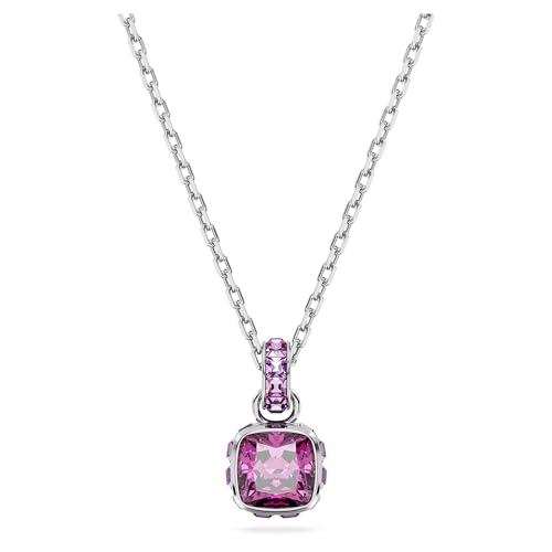 Swarovski Birthstone Anhänger, Kissenschliff, Februar, Rosa, Rhodiniert von Swarovski