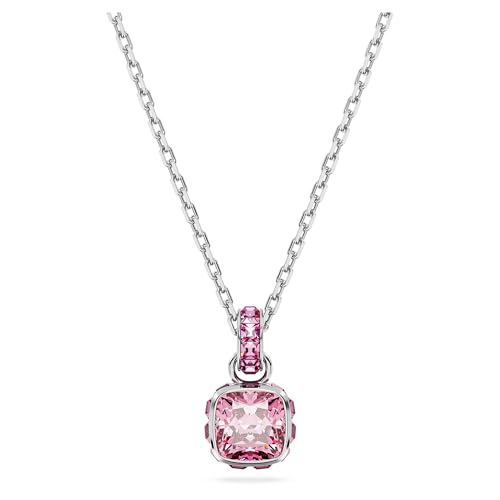 Swarovski Birthstone Anhänger, Kissenschliff, Oktober, Rosa, Rhodiniert von Swarovski