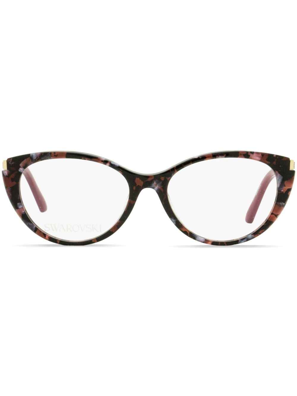 Swarovski Cat-Eye-Brille mit Glitter - Braun von Swarovski
