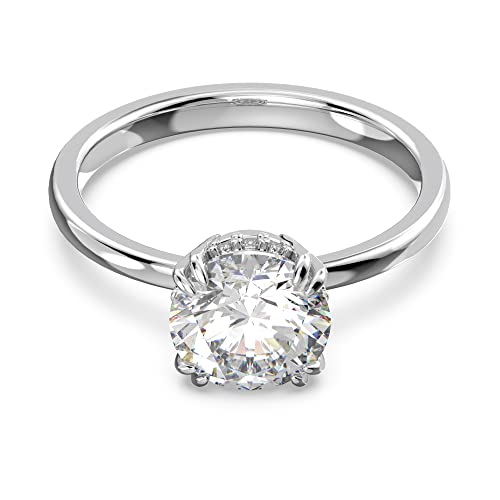 Swarovski Stilla Cocktailring, Rhodinierter Damenring mit Strahlenden Swarovski Kristallen von Swarovski