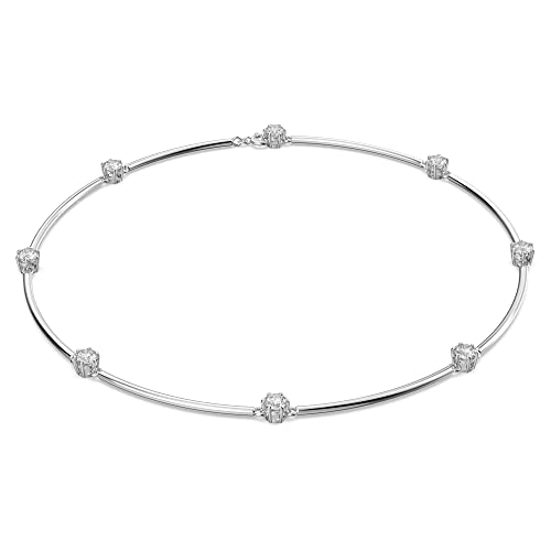 Swarovski Constella Halskette, Weiße und Rhodinierte Damenhalskette mit Strahlenden Swarovski Kristallen von Swarovski