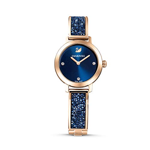 Swarovski Cosmic Rock Uhr, Metallarmband, Blau, Rosegold-Legierungsschicht PVD-Finish von Swarovski