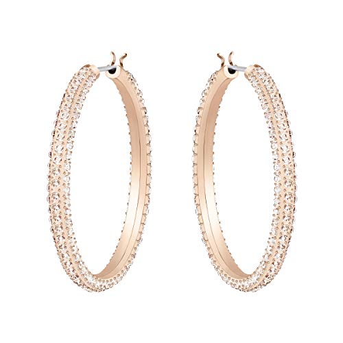 Swarovski Dextera Kreolen, Rosa, Roségold-Legierungsschicht von Swarovski