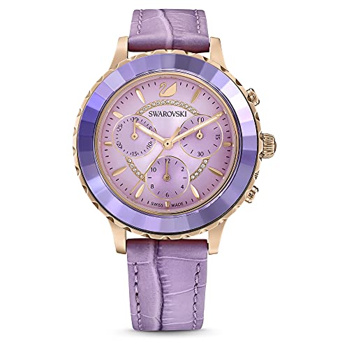 Swarovski Damen Analog Schweizer Quarzwerk Uhr mit Leder Armband 5632263 von Swarovski
