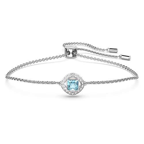 Swarovski Angelic Square Armband, Blau, Rhodiniert, Amazon Exklusiv von Swarovski