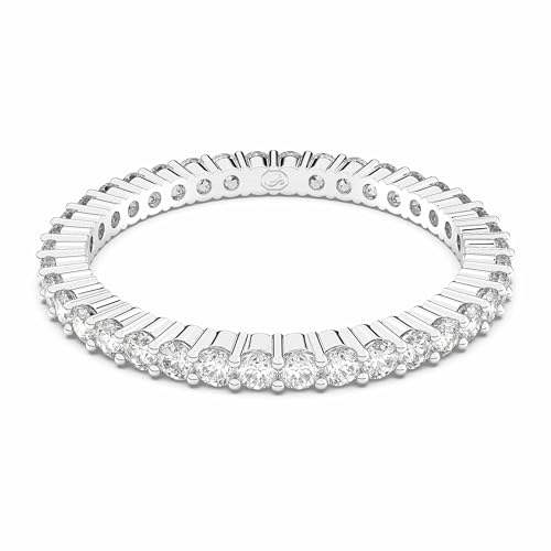 Swarovski Matrix Vittore Ring, Rundschliff, Weiß, Silberfarbenes Finish von Swarovski