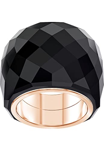 Swarovski Damen-Damenring NIRVANA Metall Swarovski-Kristall 52 Schwarz 32010502 von Swarovski