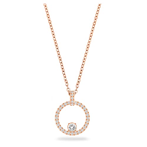 Swarovski Creativity Circle Damenhalskette, Rosé Vergoldete Kette mit Funkelnden, Weißen Swarovski Kristallen von Swarovski