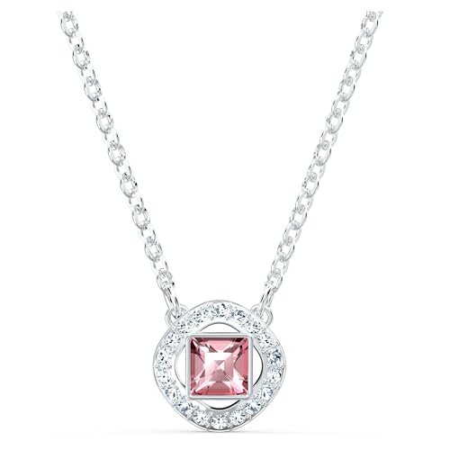 Swarovski Una Angelic Square Halskette, rosa, rhodiniert, Amazon Exklusiv von Swarovski