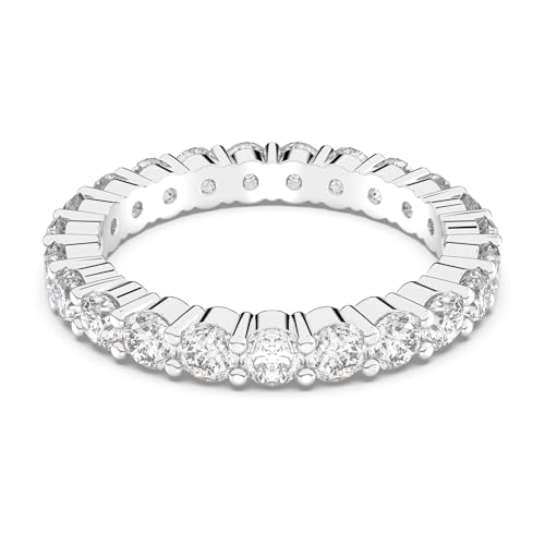 Swarovski Damen-Ring Platiniert Kristall transparent Rundschliff 49 von Swarovski