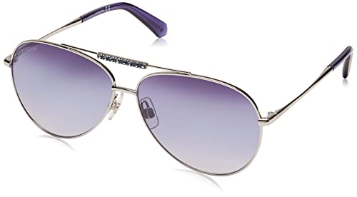 Swarovski Damen Sk0308 Sonnenbrille, Glänzendes Palladium, 58 von Swarovski