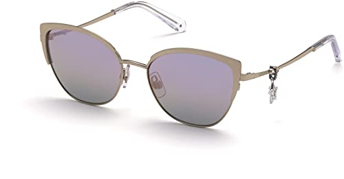 Swarovski Damen Sk0318 Sonnenbrille, Glänzendes Palladium, 52 von Swarovski