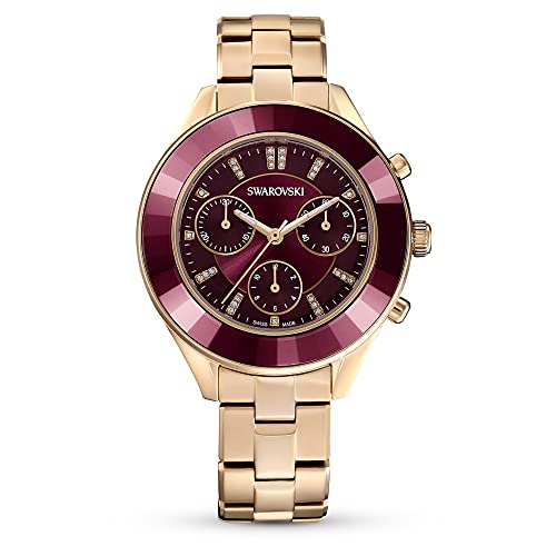 Swarovski Damen Uhr 5632475 Octea Lux Sport Metallarmband, Rot, Roségoldfarbenes Finish von Swarovski