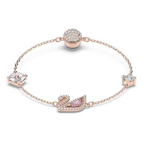 Swarovski Dazzling Swan Armband, Schwan, Rosa, Roségold-Legierungsschicht von Swarovski