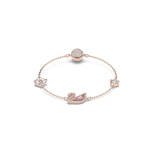 Swarovski Dazzling Swan Armband, Schwan, Rosa, Roségold-Legierungsschicht von Swarovski